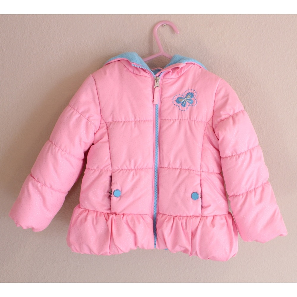 Toddler Girls Pink Puffer Coat Jacket